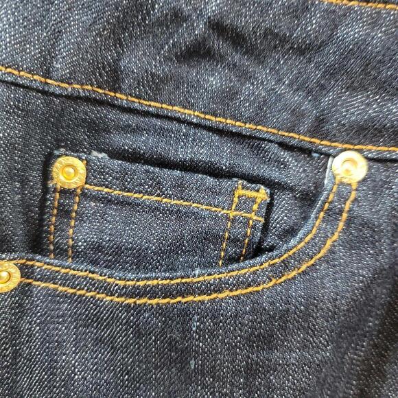 ZD Zana Di Women's Skirt 5 Pencil Dark Blue Denim High Waist Buttons Knee Length - Picture 5 of 14